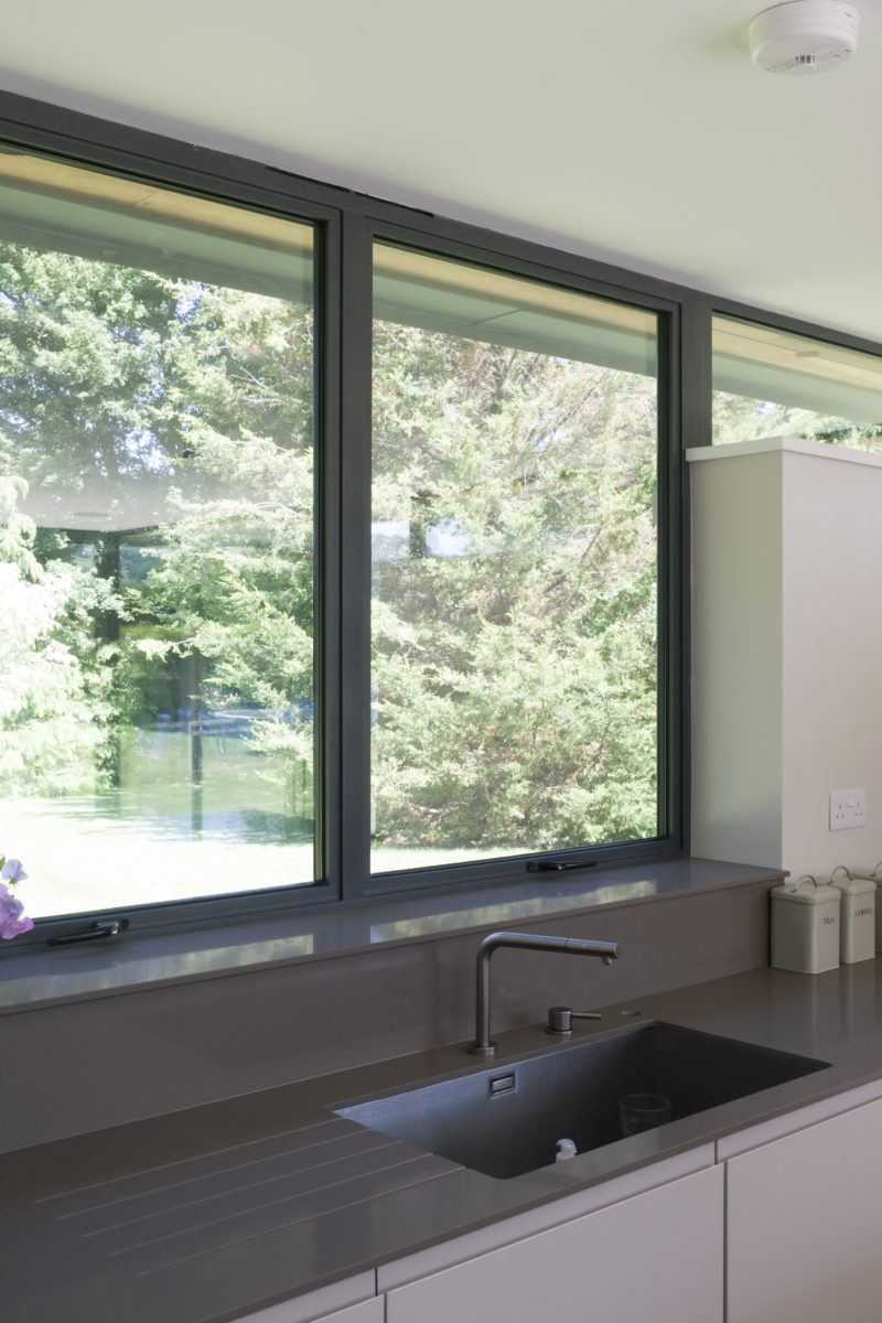 grey Alitherm casement windows