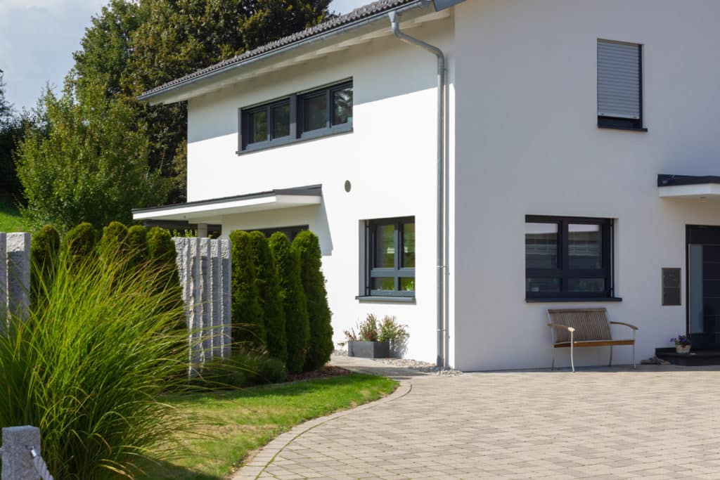 aluminium windows in a new house