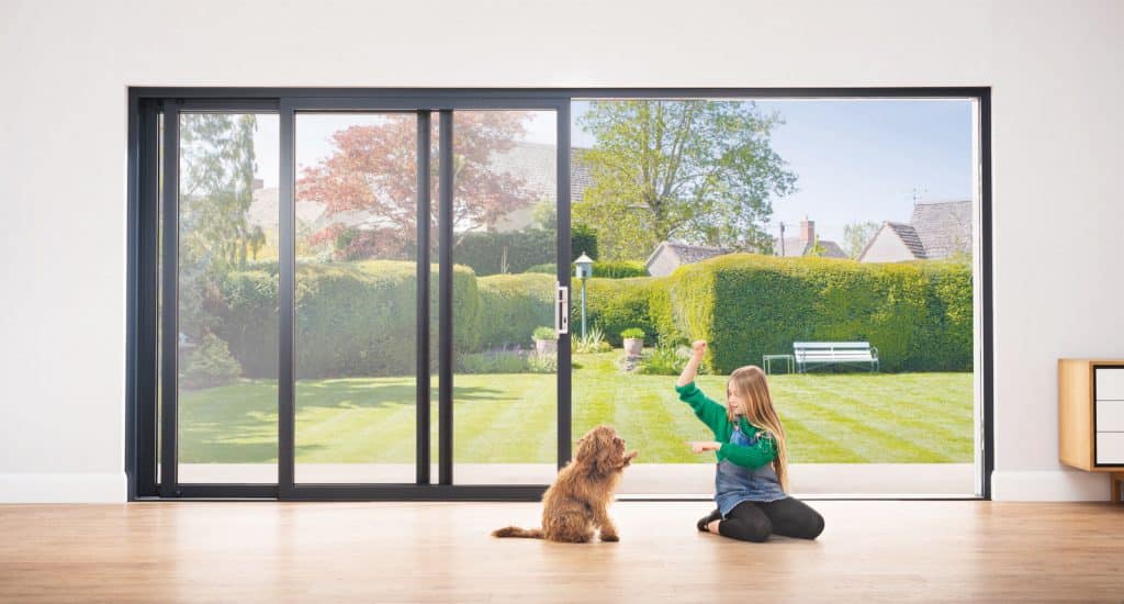 origin sliding doors showing the classically styled model