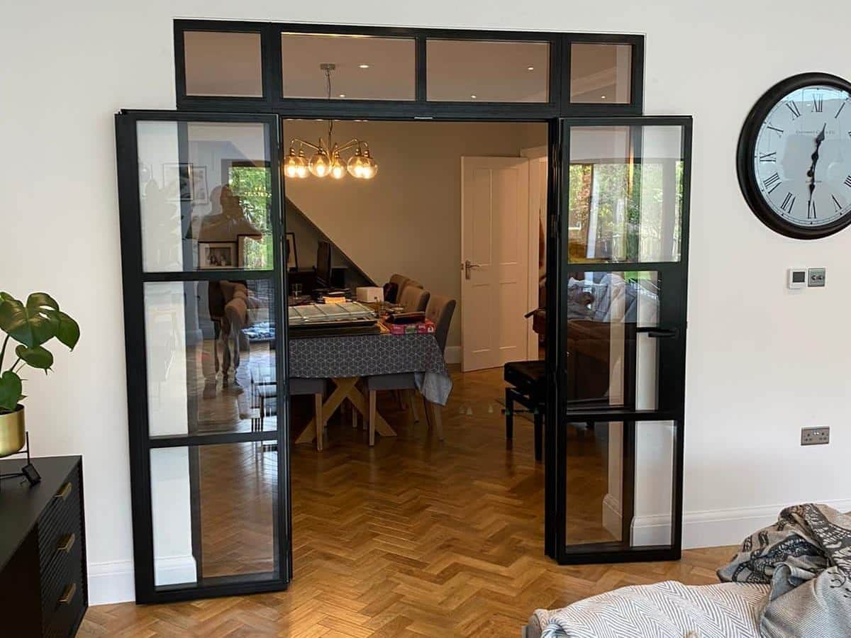 aluco steel look interior doors in a London house