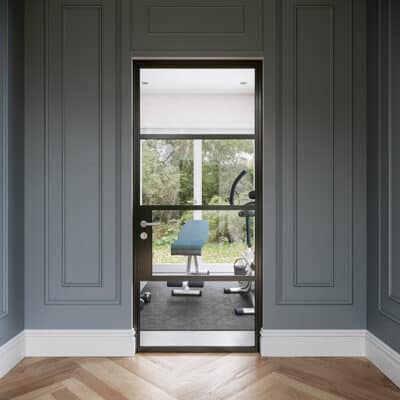 aluminium internal doors in a classically decorated room